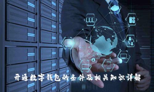 开通数字钱包的条件及相关知识详解